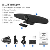 Rocware RC10 All-in-one 4K UHD USB Video Bar with Autoframing and Intelligent Voice Tracking